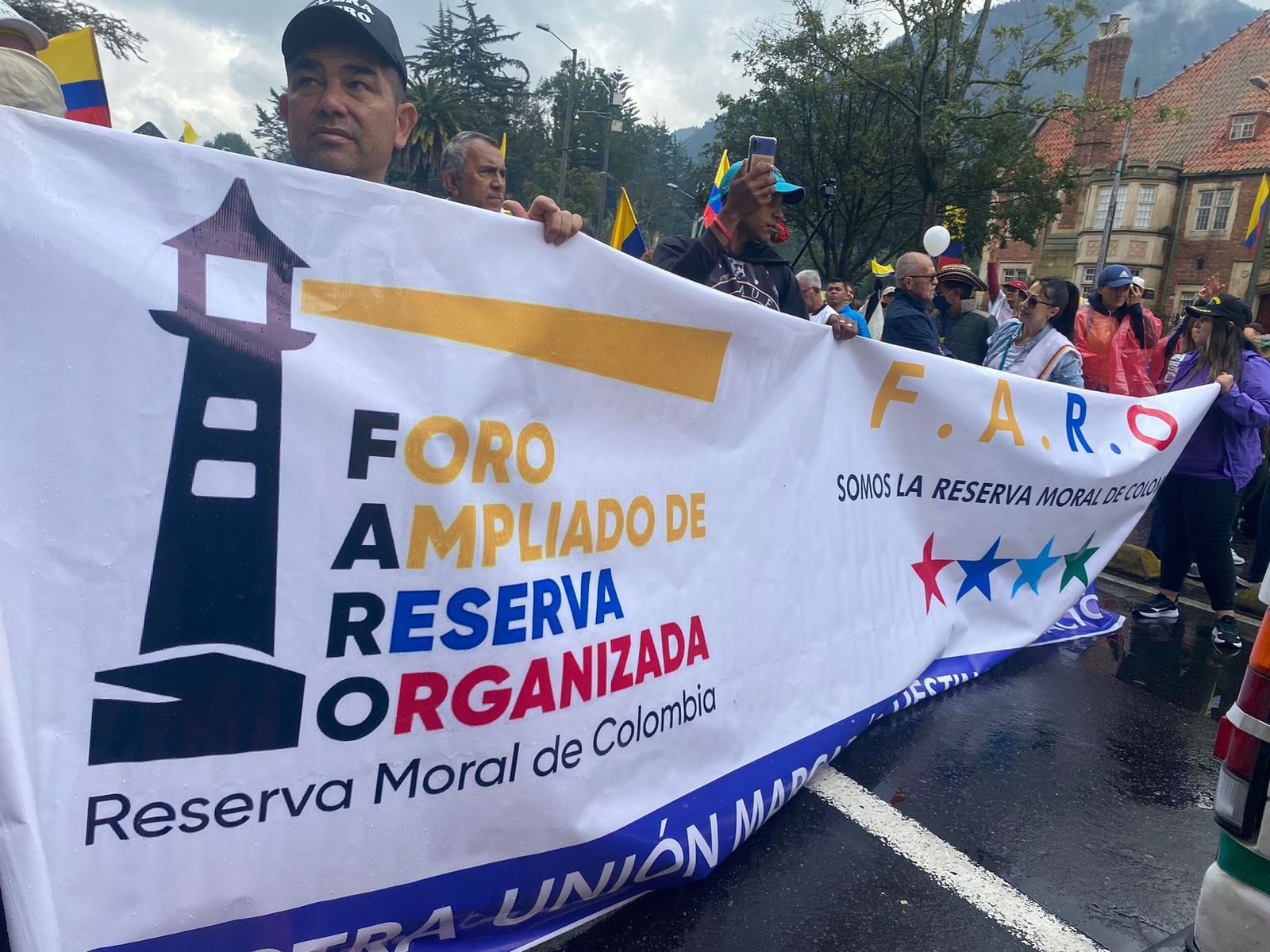 Marchas de la oposición en Bogotá este 21 de abril. Foto: Bryan López / W Radio