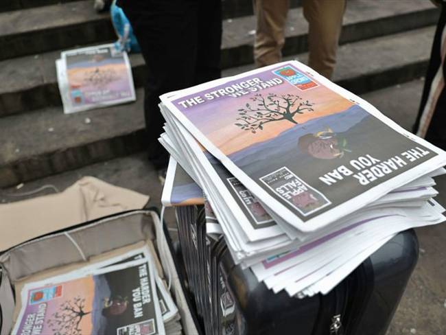 Chung Ching Kwong, activista política y columnista de Apple Daily, explicó en La W que en los últimos dos años se ha visto una opresión. Foto: Hesther Ng/SOPA Images/LightRocket via Getty Images