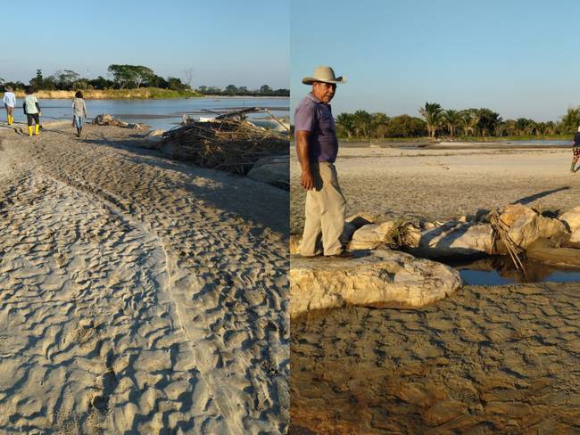 El Botalón Arauca, río Cusay ha arrastrado varios cultivos. Fotos: Cortesía.