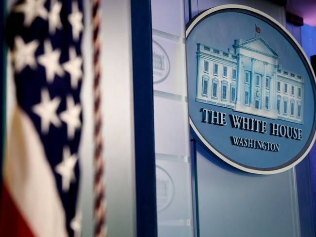 White House sign and logo  (Photo by Yasin Ozturk/Anadolu Agency/Getty Images)