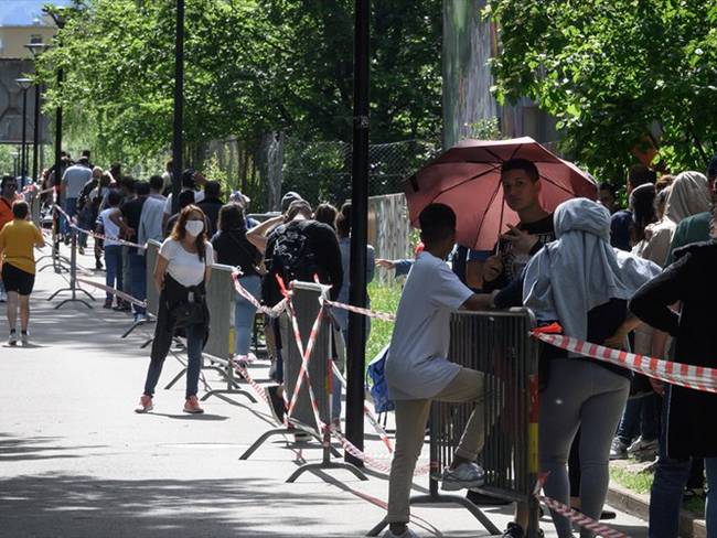 La crisis del coronavirus pone al descubierto la pobreza en Ginebra. Foto: Agencia AFP