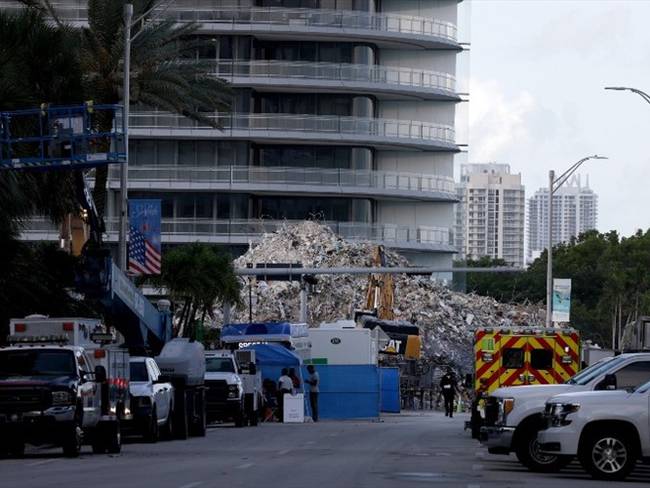 Foto de referencia del colapso del Champlain Towers en Miami. Foto: Getty Images