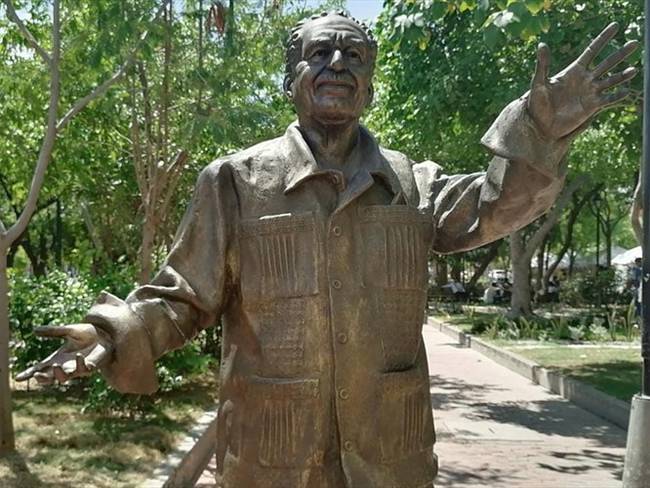 Vandalizan monumento de ‘Gabo’ en Santa Marta . Foto: La W