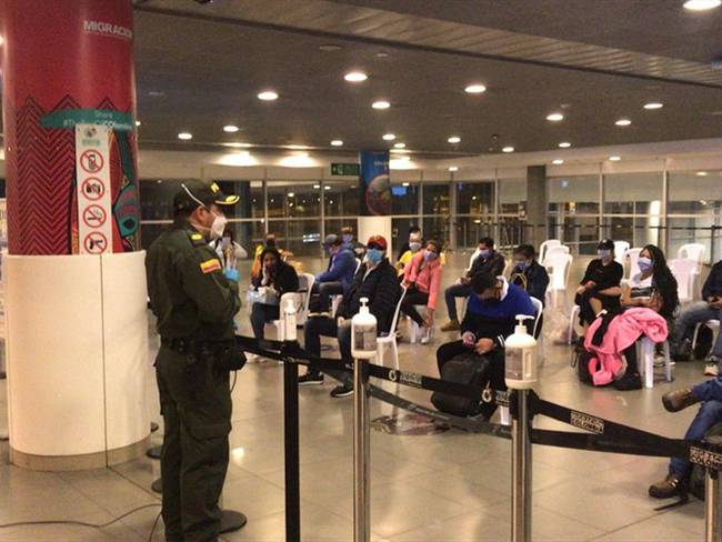 45 colombianos varados en República Dominicana fueron repatriados. Foto: Migración Colombia