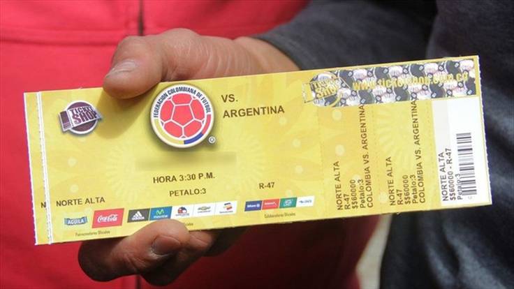A la FIFA fue enviada por la Fedefútbol la investigación por reventa de boletas de los partidos de la Selección Colombia en la eliminatoria de Rusia 2018. Foto: Colprensa