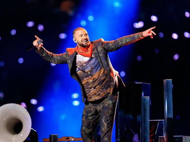 Justin Timberlake homenajea a Prince en el show del Super Bowl. Foto: Getty Images