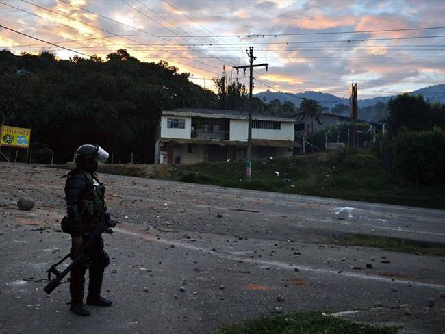 Está cerrada la vía Panamericana entre las ciudades de Popayán,  Cauca, y Pasto, Nariño. Foto: Getty Images