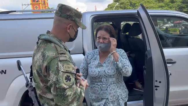Ejército rescató a empresaria que había sido secuestrada en Jamundí. Foto: Cortesía Ejército Nacional