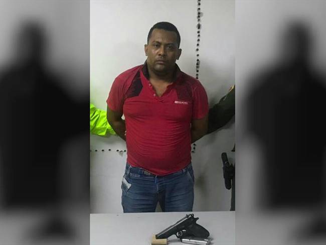 Jair Alberto Donado Araujo, alias Yayo el Ojón, fue capturado en el barrio El Ferry. Foto: Policía Metropolitana de Barranquilla