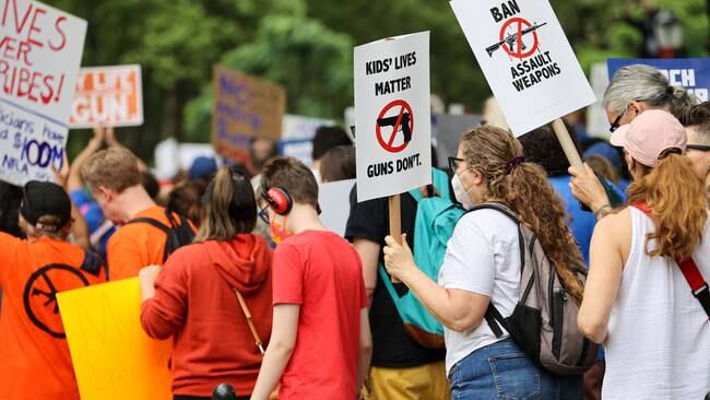 &#039;Marcha por nuestras vidas&#039; para protestar contra la violencia armada en Estados Unidos. (Photo by Tayfun Coskun/Anadolu Agency via Getty Images)