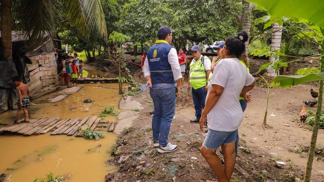 Más de 80 familias damnificadas deja desbordamiento del río Sinú en Montería. Foto: prensa Alcaldía Montería.