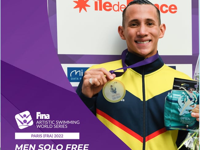 Gustavo Sánchez, el primer colombiano en conseguir una medalla de oro en natación artística