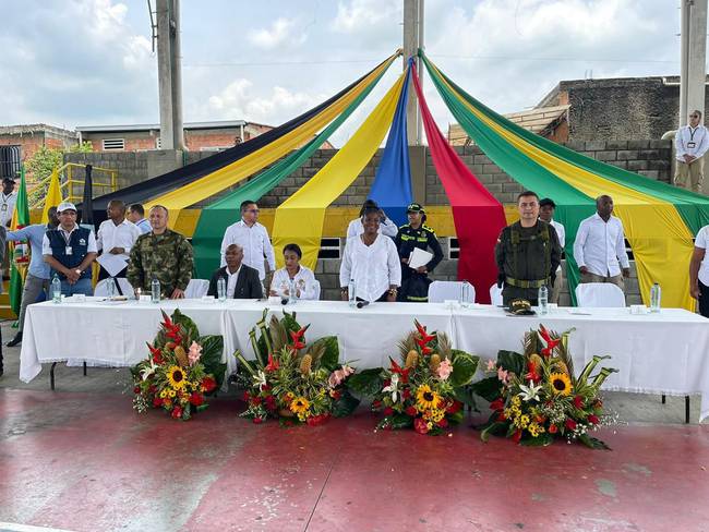 Francia Márquez, vicepresidenta de Colombia llegó al municipio de Guachené, Cauca. Crédito: Vicepresidencia de Colombia. 