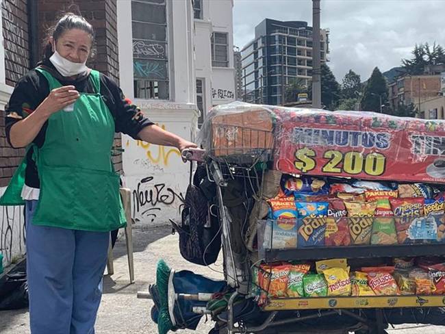 Mariluz Duque, vendedora ambulante en Bogotá . Foto: Cortesía