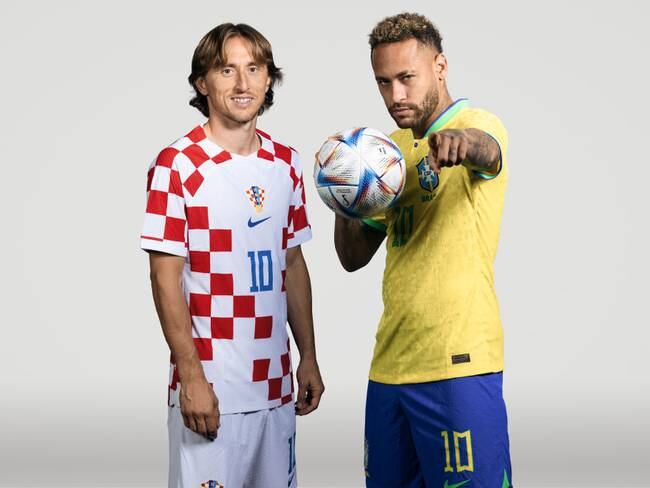 Luka Modrić of Croatia, Neymar Jr of Brazil  Croatia v Brazil: Quarter Final - FIFA World Cup Qatar 2022 (Photo by FIFA/FIFA via Getty Images)