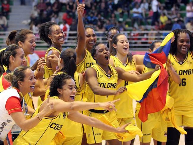 Medalla de oro para Colombia en baloncesto femenil . Foto: Colprensa
