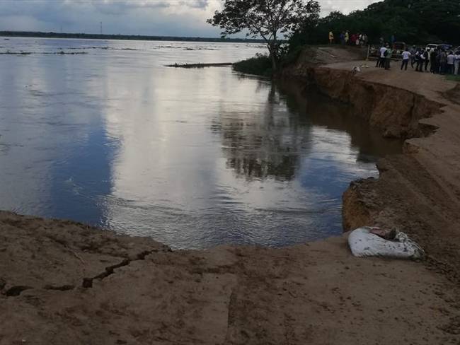Listo el contrato para el dragado del islote que provoca erosión fluvial en el Magdalena . Foto: Personería de Salamina