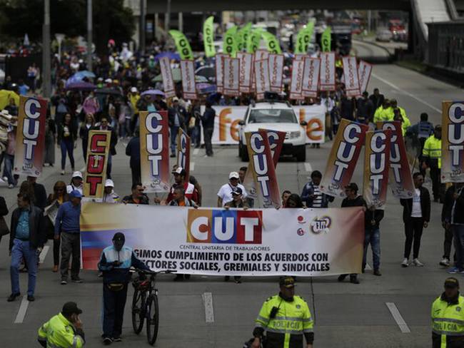 Marcha de la Central Unitaria de Trabajadores. Foto archivo: Sergio Acero/Colprensa