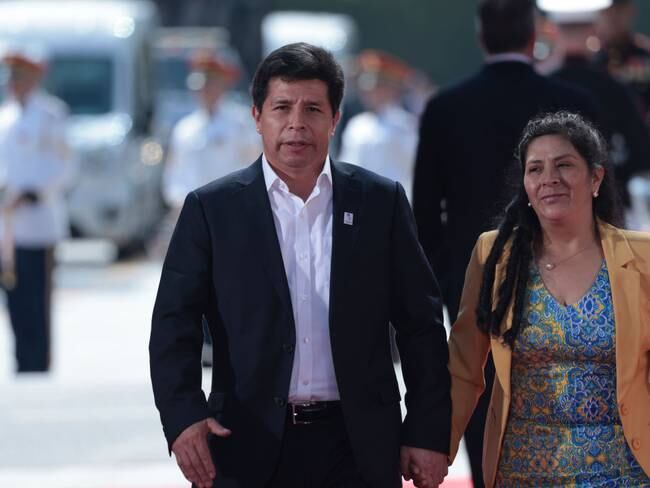 Pedro Castillo y su esposa Lilia Paredes Foto: Getty Images.
