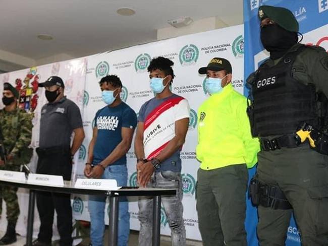 Los dos hombres fueron enviados a la Cárcel San Isidro de Popayán. Foto: Policía Nacional