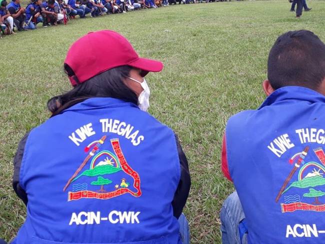 La Guardia Indígena pertenece a la Acín, organización adscrita al Consejo Regional Indígena del Cauca, Cric . Foto: Acín