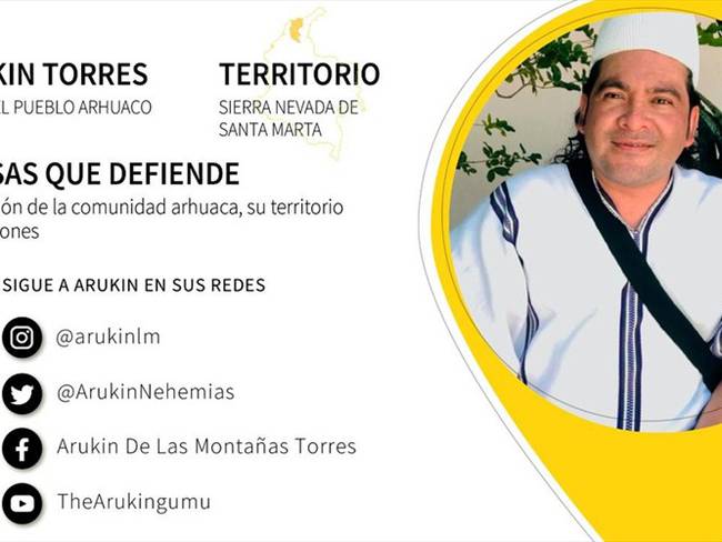 Arukin Torres, líder del pueblo arhuaco