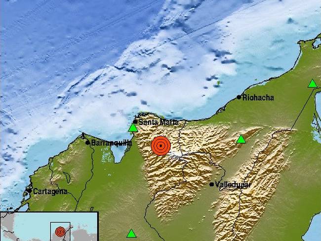 Temblor en Magdalena. Foto: Servicio Geológico Colombiano
