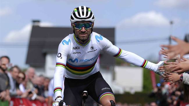 El vigente campeón de la carrera, el español Alejandro Valverde (Movistar). Foto: Getty Images