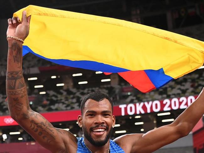 Anthony Zambrano fue el tercer deportista colombiano en colgarse una medalla de plata en los Juegos Olímpicos de Tokio 2020. Foto: Getty Images/ Matthias Hangst