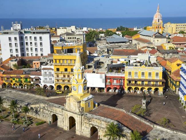 Torre del Reloj, en el Centro Histórico de Cartagena. Crédito: Archivo.