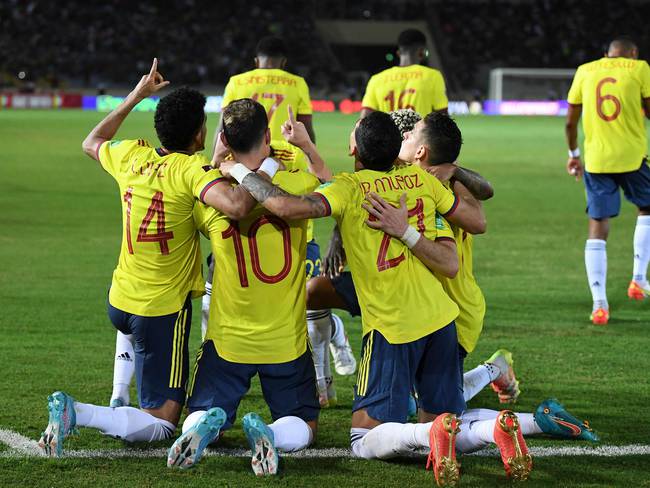 Selección Colombia. (Photo by Yuri CORTEZ / AFP) (Photo by YURI CORTEZ/AFP via Getty Images)