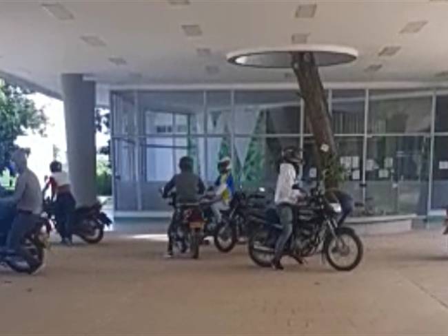 Dos personas detenidas deja protesta de un grupo de motociclistas en Montería. Foto: cortesía.