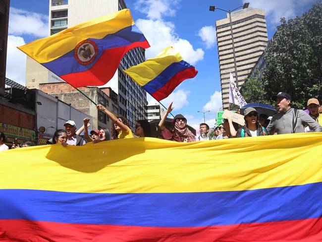 Imagen de referencia de manifestaciones en Colombia. Foto: Colprensa.