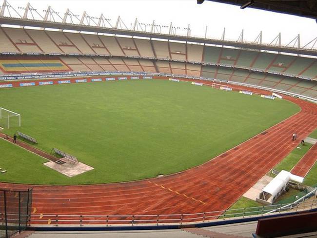 Instalan rompeolas en el Estadio Metropolitano de Barranquilla. Foto: Colprensa