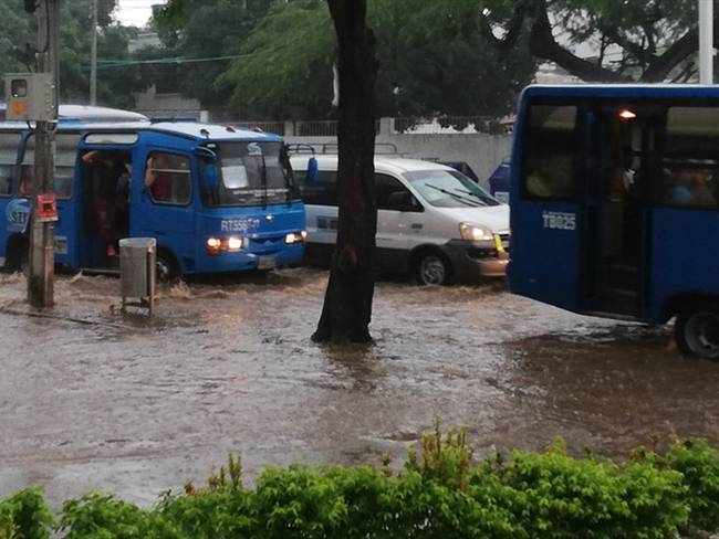 Caos en Santa Marta por lluvia. Foto: Lizbeth Rodríguez