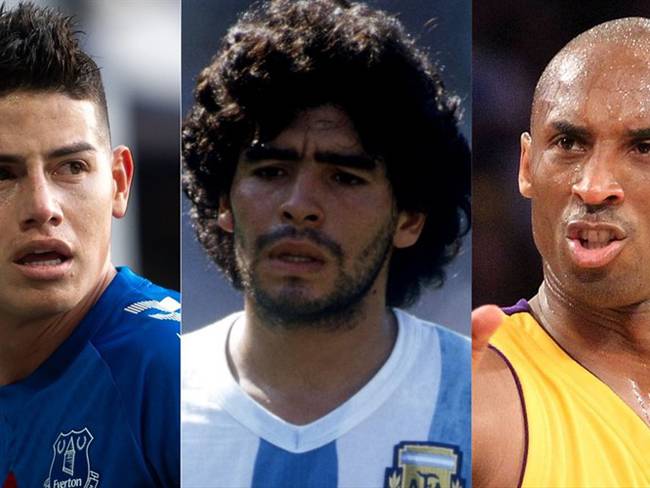 James, Maradona y Kobe Bryant, los deportistas más twitteados en Colombia en el 2020. Foto: Getty Images: Emma Simpson - Everton FC/Everton FC - Peter Robinson/EMPICS - Ronald Martinez -