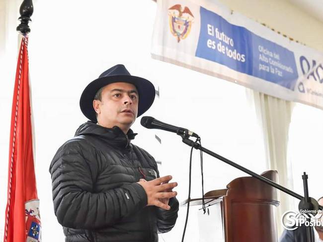 Restrepo insiste que el ELN está dedicado al narcotráfico. Foto: Alcaldía de Chiquinquirá. 