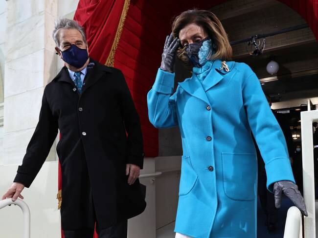 Nancy Pelosi y su esposo Paul Pelosi. (Photo by JONATHAN ERNST / POOL / AFP) (Photo by JONATHAN ERNST/POOL/AFP via Getty Images)