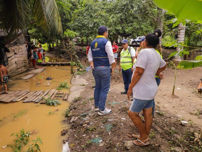 Más de 80 familias damnificadas deja desbordamiento del río Sinú en Montería. Foto: prensa Alcaldía Montería.