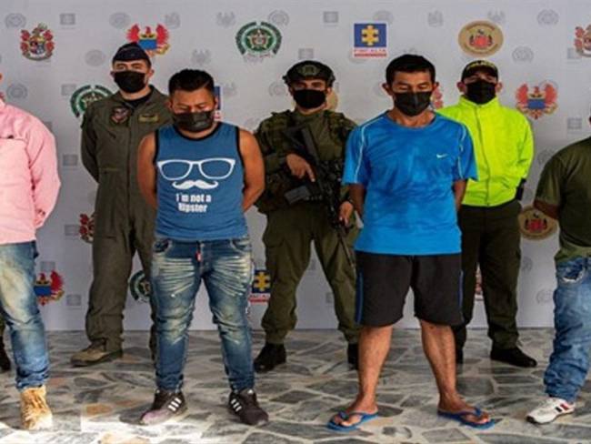 Los detenidos son investigados por acciones violentas en los departamentos de Cauca y Huila . Foto: Fiscalía