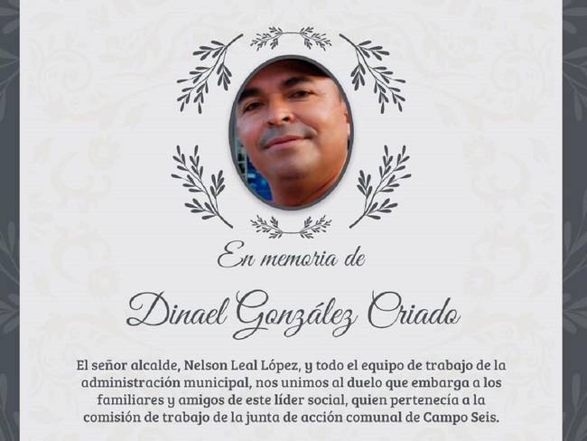 Asesinado líder comunal en el municipio de Tibú, Norte de Santander-Cortesía 