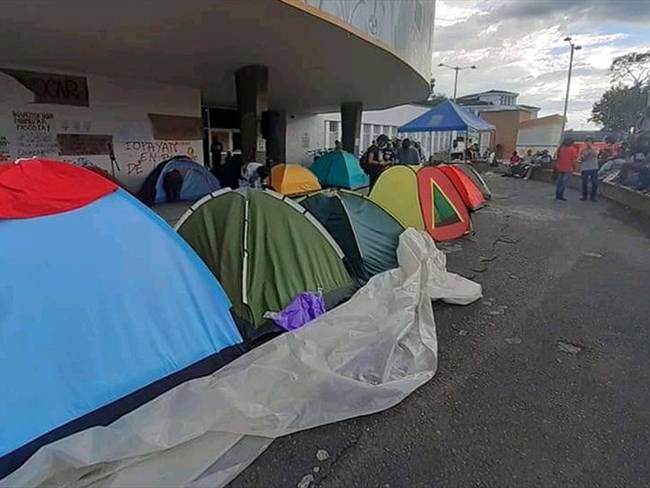La Universidad solicitó que se investiguen los hechos ocurridos en el campamento instalado en la Facultad de Salud . Foto: Meridiano