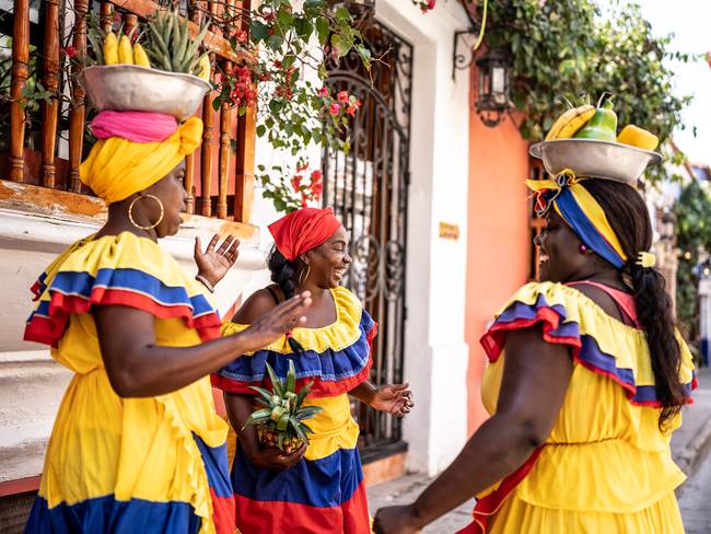 Referencia de Palenqueras Cartagena, Colombia. Foto: Getty Images