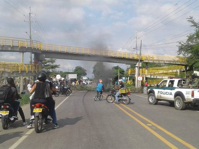 Las protestas iniciaron porque según la comunidad, desde hace más de 20 días no contaban con el servicio de agua. Foto: Cortesía Sucesos Cauca