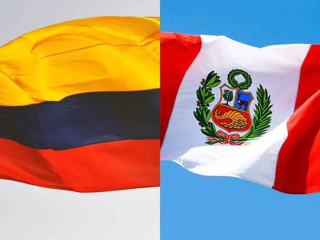 Banderas de Colombia y Perú, imagen de referencia. Foto: Getty Images.