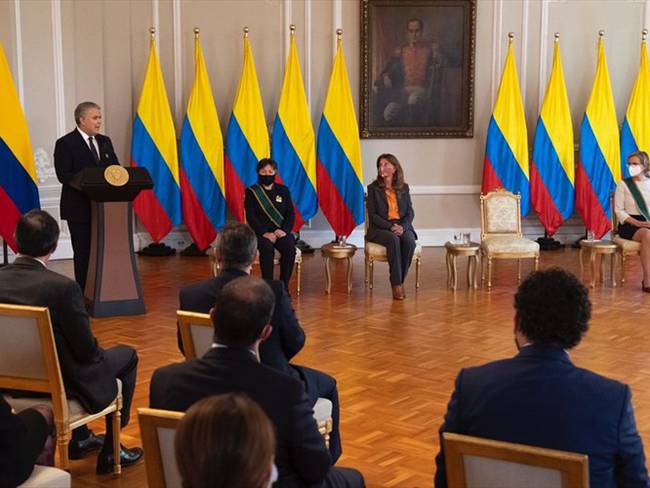 El presidente Iván Duque pidió que la verdad sobre lo ocurrido en Colombia no sea manipulada. Foto: Cortesía Presidencia