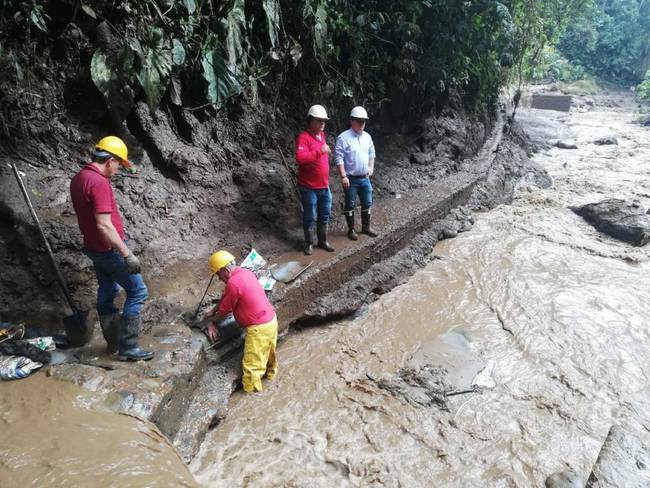 Continúa la contingencia por la falta de agua en Villamaría, Caldas. Crédito: Empresa Aquamaná,