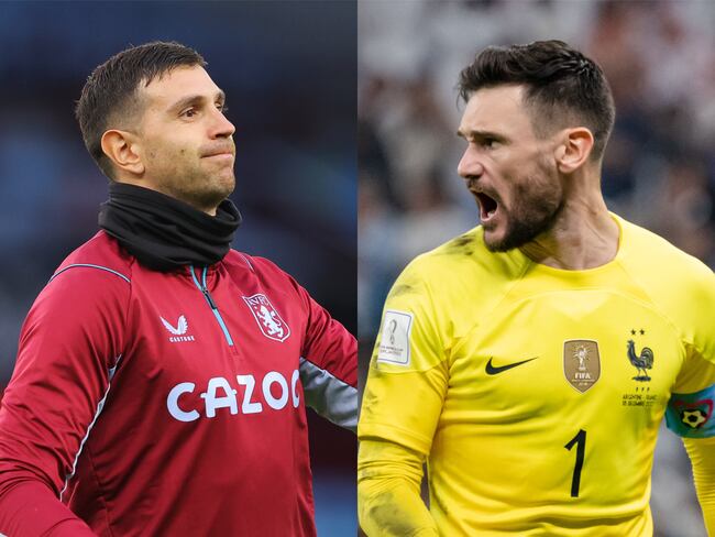 Emiliano Martínez y Hugo Lloris. Foto: (Photo by James Gill - Danehouse/Getty Images) / (Photo by Marvin Ibo Guengoer - GES Sportfoto/Getty Images)