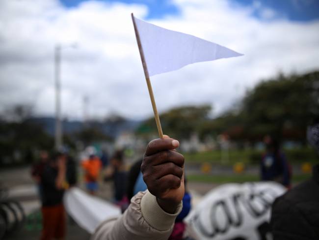 Foto de referencia de manifestaciones contra el racismo en Colombia. Foto: Colprensa.