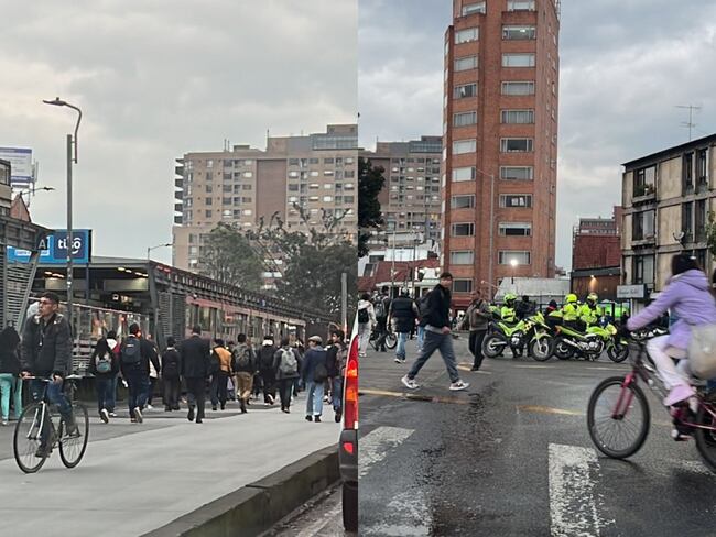 Manifestaciones en Bogotá. Foto: W Radio